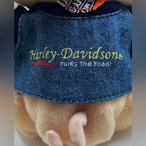 Harley Davidson "Punky” the Pig Bean Bag Plush Animal Toy With Original Tag - Picture 10 of 16